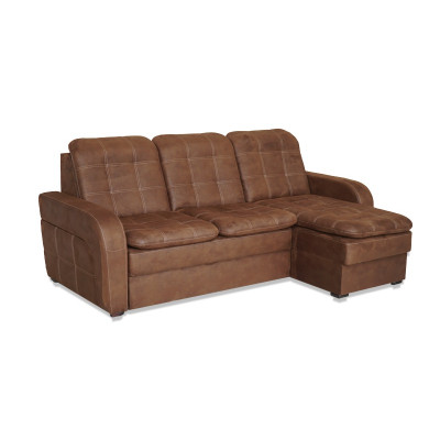 Угловой диван  "Сенатор" с оттоманкой