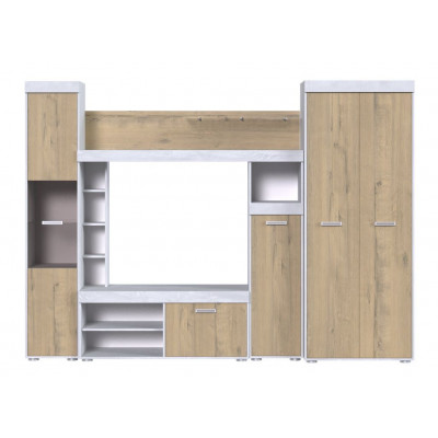 Гостиная "Капучино" Бетон Пайн/Дуб Бунратти. Модульная ( без шкафа)