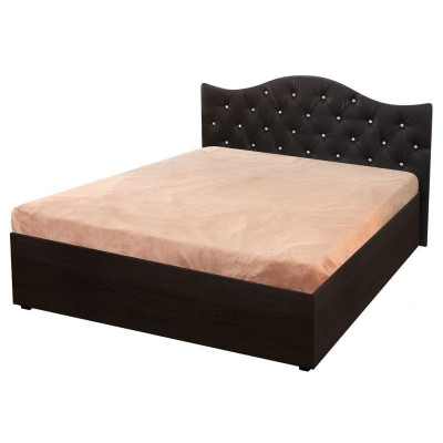 Кровать "Уют" 1,4 без матраса с ортопедическим основанием со стразами