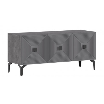 Тумба ТВ "Аура" Цемент темный/Дрим графит. Размеры:1200*400h540