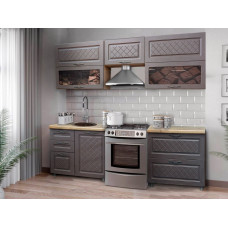 Кухня "Брауни" с мойкой из искусственного камня 1,8 (2,4)