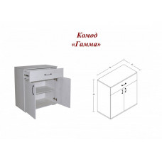 Прихожая Гамма (комод)