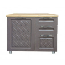 Кухня "Брауни" стол-мойка на 900мм с 3 ящиками