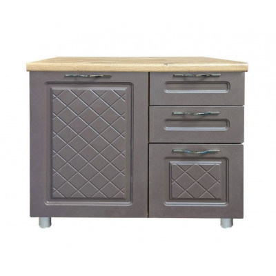 Кухня "Брауни" стол-мойка на 900мм с 3 ящиками