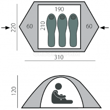 Палатка Btrace Flex 3 зеленый