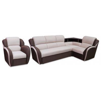 Угловой диван "Соня-14 с полкой" с креслом, Am0047