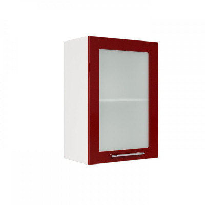 Шкаф верхний со стеклом ШВС 500 (Лондон белый / дуб венге), ICM000009564