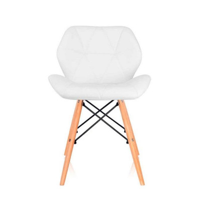 Стул обеденный gh-607 Eames, кожзам белый, KMK7422