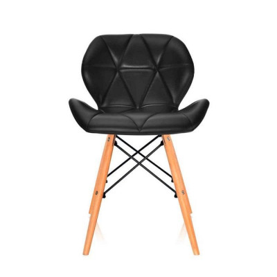 Стул обеденный gh-607 Eames, кожзам черный, KMK7423