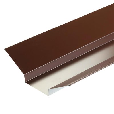 Ендова внешняя с полиэстеровым покрытием 2 м цвет коричневый, SM-10009228