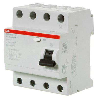 УЗО Abb 4 полюса 25 А, 2CSF204004R1250, SM-10065633