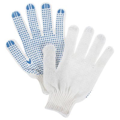 Набор перчаток х/б с ПВХ, 6 пар в упаковке, SM-11874002