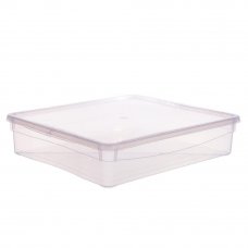 Ящик универсальный 33.5х8.5x40 см, 9 л, пластик цвет прозрачный с крышкой