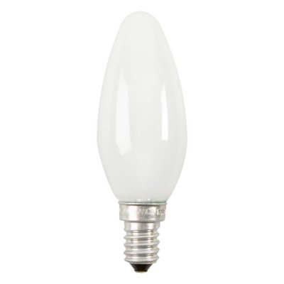 Лампа накаливания Osram E14 230 В 40 Вт свеча матовая 2 м2 свет тёплый белый, SM-11963814