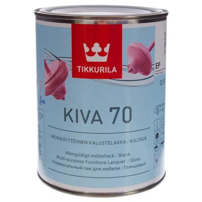 Лак для мебели акриловый глянцевый Tikkurila Kiva 70 0.9 л, SM-12156774