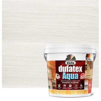 Пропитка для дерева водная Dufatex aqua 0.75 л цвет белый, SM-12352249