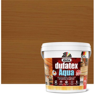 Пропитка для дерева водная цвета тик Dufatex aqua 0.75 л, SM-12352484