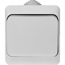 Выключатель накладной влагозащищённый Schneider Electric Этюд 1 клавиша IР44 цвет серый