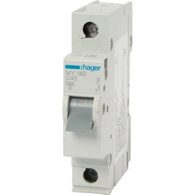 Выключатель автоматический Hager 1 полюс 40 A, SM-12867971