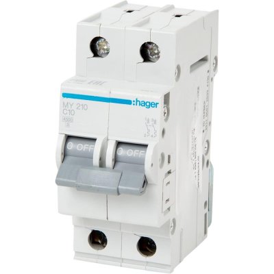 Выключатель автоматический Hager 2 полюса 10 A, SM-12868085
