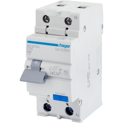 Автомат дифференциальный Hager 2 полюса 25 мА, SM-12868712