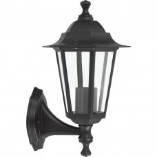 Настенный светильник уличный вверх Inspire Peterburg 1xE27х60 Вт, алюминий/стекло, цвет чёрный