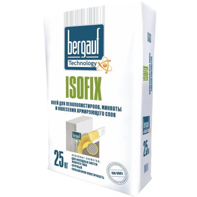Клей для утеплителя Bergauf Isofix, 25 кг, SM-12984924