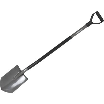 Лопата штыковая Fiskars 125 см сталь, с черенком, SM-13141099