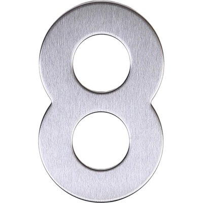 Цифра «8» самоклеящаяся 95х62 мм нержавеющая сталь цвет серебро, SM-13284305