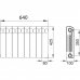 Радиатор Rifar Monolit, 8 секций, боковое подключение, 350 мм, биметалл, SM-13313831