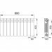 Радиатор Rifar Monolit, 10 секций, боковое подключение, 350 мм, биметалл, SM-13313874