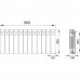 Радиатор Rifar Monolit, 12 секций, боковое подключение, 350 мм, биметалл, SM-13313938