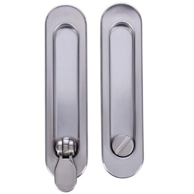 Ручка для раздвижных дверей с механизмом SH011-BK SN-3, цвет матовый никель, SM-13587349