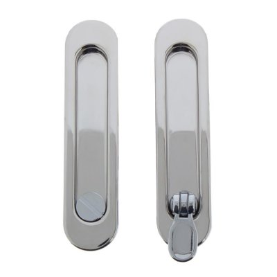 Ручка для раздвижных дверей с механизмом SH011-BK СP-8, цвет хром, SM-13587373