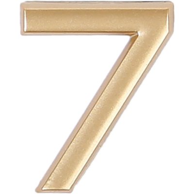 Цифра «7» самоклеящаяся 40х32 мм пластик цвет матовое золото, SM-13603935