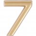 Цифра «7» самоклеящаяся 40х32 мм пластик цвет матовое золото, SM-13603935