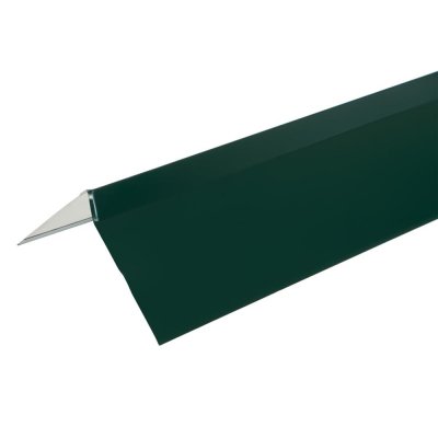 Планка ветровая для мягкой кровли, покрытие п/э цвет зелёный, SM-13623450