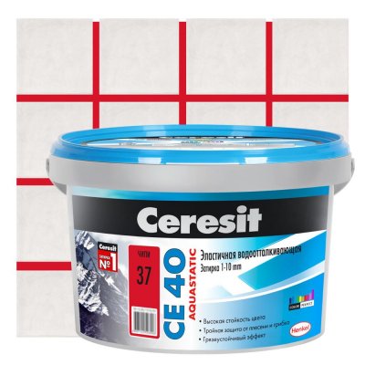 Затирка цементная Ceresit CE 40 2 кг цвет чили, SM-13836608