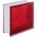 Стеклоблок Волна цвет ярко-рубиновый полуматовый, SM-13940114
