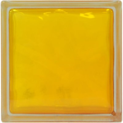 Стеклоблок Волна цвет ярко-медовый полуматовый, SM-13940122
