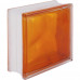 Стеклоблок Волна цвет ярко-оранжевый полуматовый, SM-13940130
