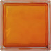 Стеклоблок Волна цвет ярко-оранжевый полуматовый, SM-13940130