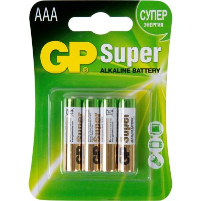 Батарейка алкалиновая GP AAA 24 А 4 шт., SM-13955885