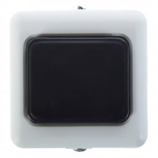 Кнопка для проводного звонка, 220 В, цвет белый/чёрный