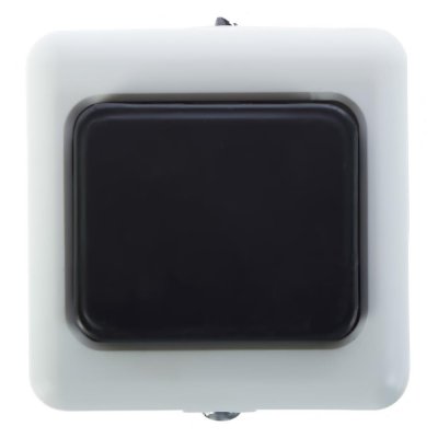 Кнопка для проводного звонка, 220 В, цвет белый/чёрный, SM-14064187