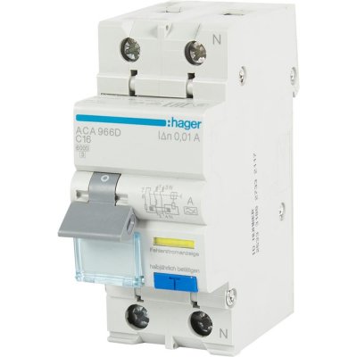 Автомат дифференциальный Hager 2 полюса 16 А, SM-14152144