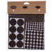 Набор накладок защитных для мебели, фетр, цвет тёмно-коричневый, 175 шт., SM-14203327