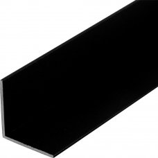 Уголок алюминиевый 20х20х1, 1 м, черный муар