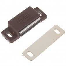 Защёлка магнитная Amig Модель 5, 46х15 мм, пластик, цвет коричневый