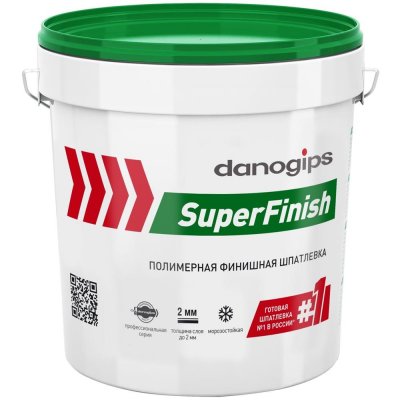 Шпаклёвка готовая финишная Danogips SuperFinish 18.1 кг, SM-14297765